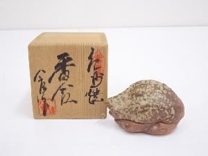 JAPANESE TEA CEREMONY / KOGO(INCENSE CONTAINER) / KISHU WARE / BOAR / ARTISAN WORK